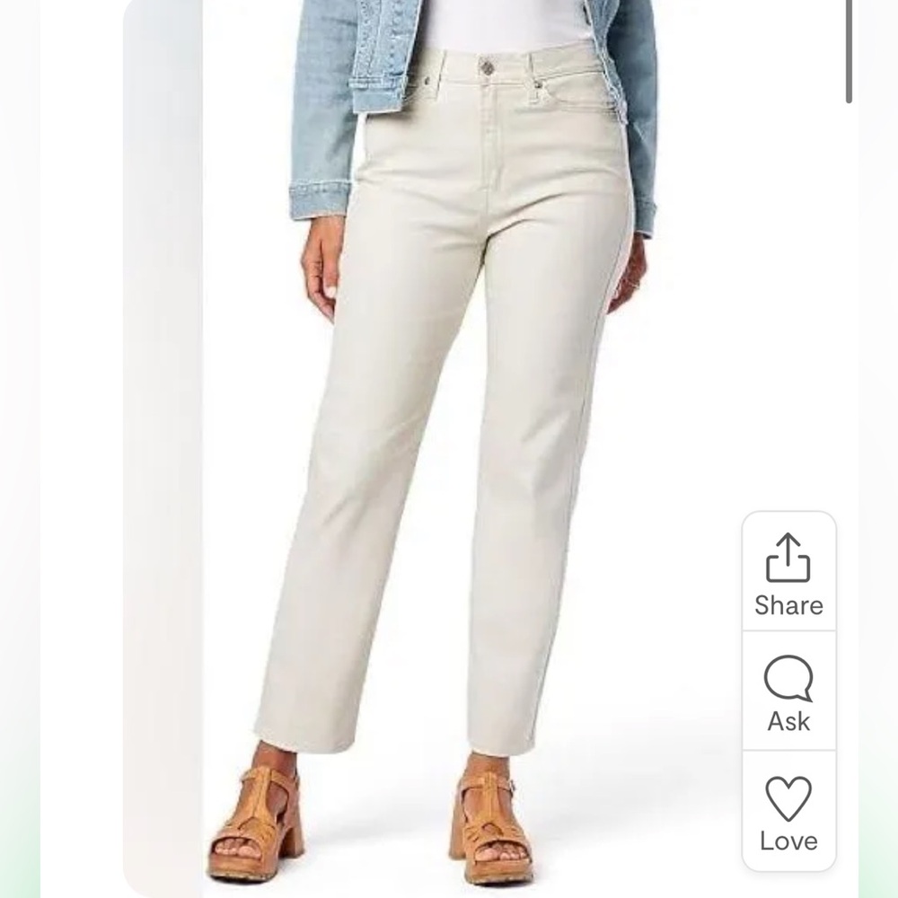 Signature by Levi Strauss Heritage White High Rise Crop Jeans Women’s Size 14